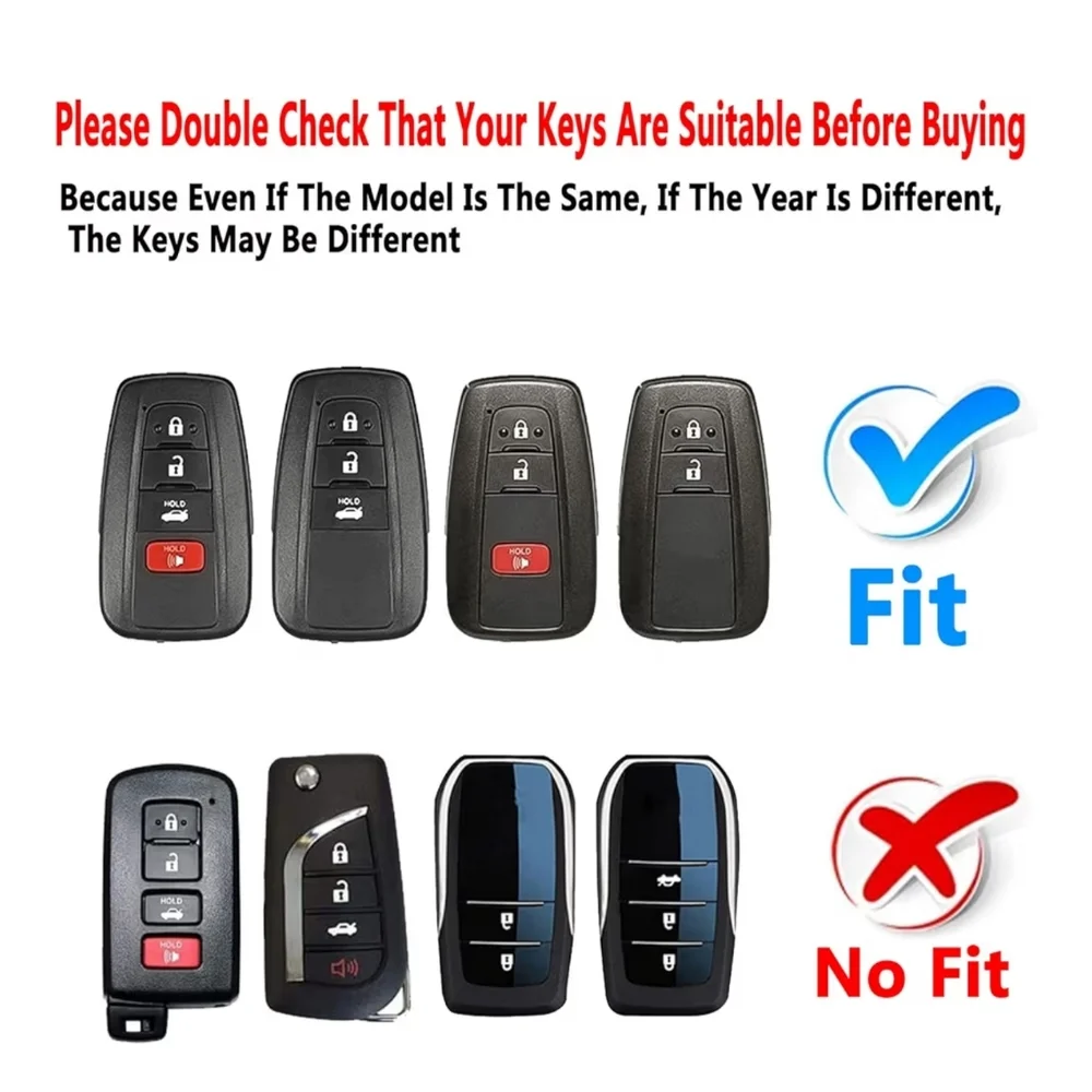TOYOTA Key Fob Case: Premium Soft TPU 360-Degree Protector Key Holder.